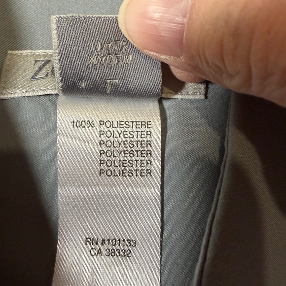 Ermenegildo Zegna Sport Mens Italian Performance Button Down Shirt Gray SIze L - Picture 6 of 8